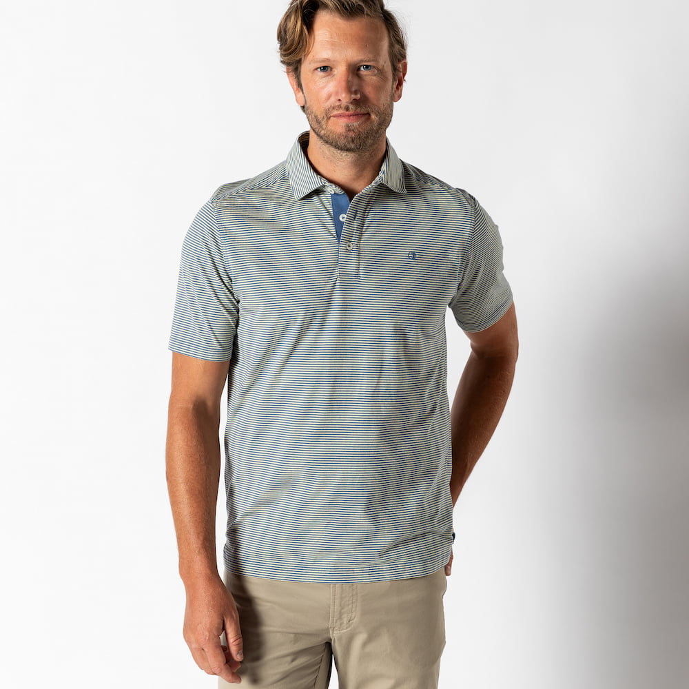 Duck Head Men's Striped Hannover Pima Cotton Polo
