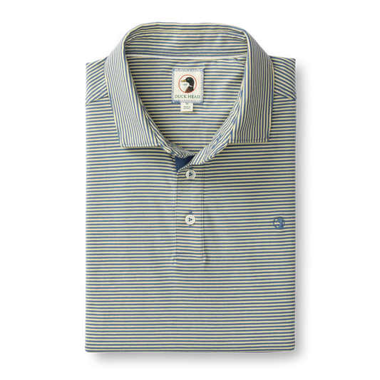 Duck Head Men's Striped Hannover Pima Cotton Polo