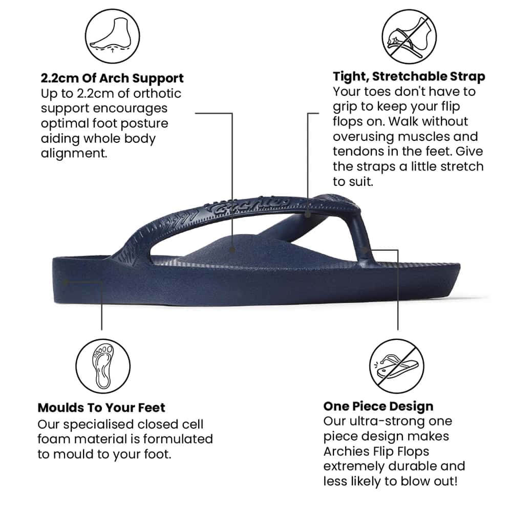 Archies Arch Support Flip Flops